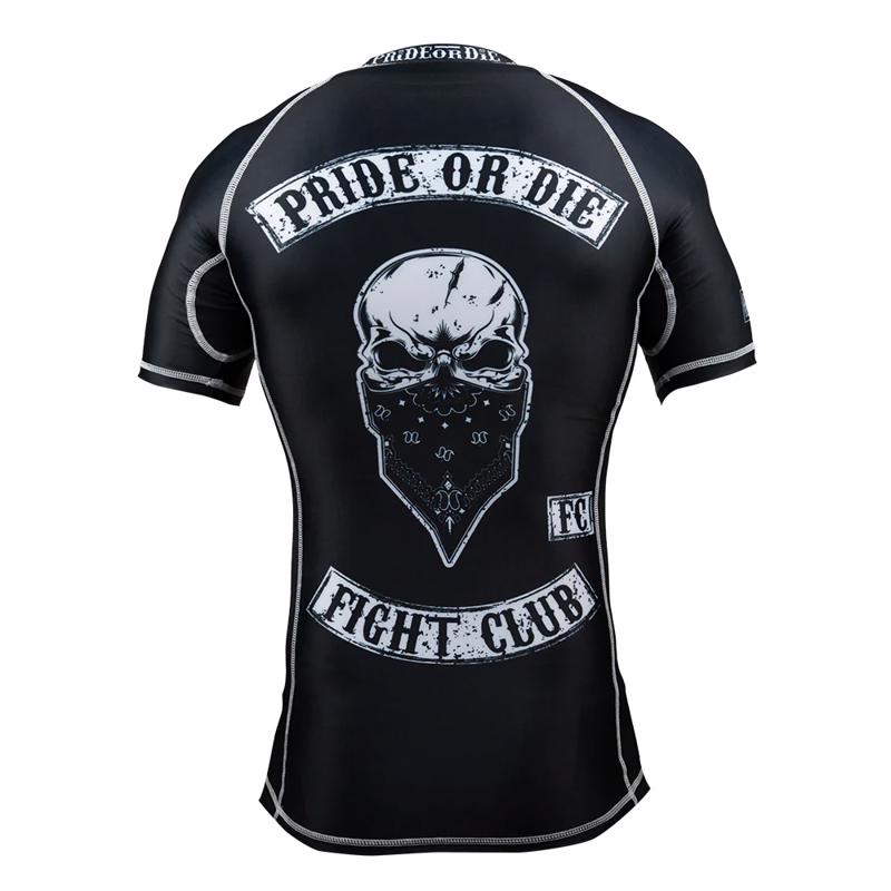 PRIDE OR DIE fight club RASHGUARD - BLACk